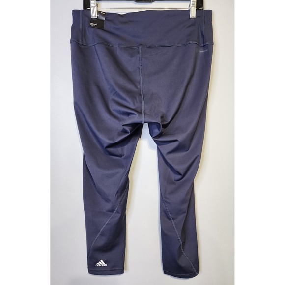 ADIDAS Women's Size 2X Aeroready 7/8 Style Tight Fit High Rise Leggings Gray - Picture 6 of 16